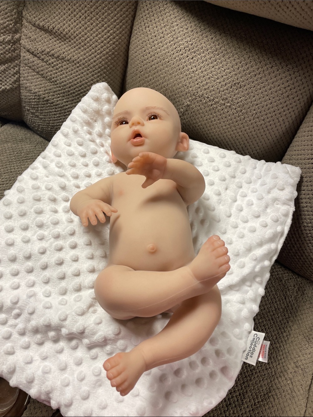 Full Body Platinum Silicone Baby Doll with Drink and Wet, armatures, skull. - Picture 14 of 14